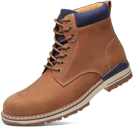 Arkbird Arkbird图片arkbird价格男式油全粒面皮革靴轻便防滑中筒及踝靴 适用于户外百搭时尚风格棕色9 5 亚马逊中国