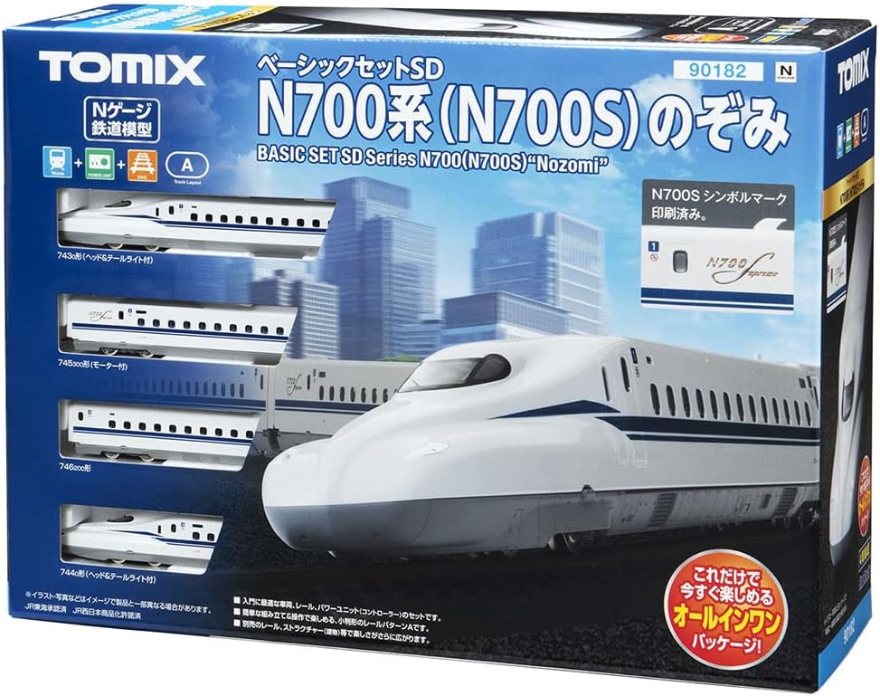 TOMYTEC TOMIX N轨距 基本套装 SD N700系列 (N700S) 希望号 90182 铁路模型 入门套装 白色 - 玩具和游戏 ...
