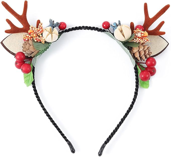 gortin 圣诞发带 驯鹿鹿 头带 圣诞头带 花头 猫头鹰 鹿 耳朵 头饰