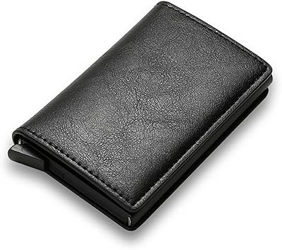 自动弹出式卡位,男士名片夹,信用卡夹,硬币夹层,rfid 防磁保护皮革卡