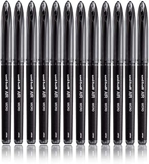 uni-ball air micro - 0.5 毫米精细滚珠 - 12 个装 - 黑色