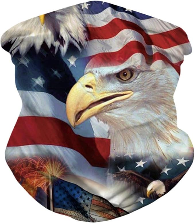 美国国旗脸头巾面具美国围脖男士女士钓鱼骑摩托车割草
