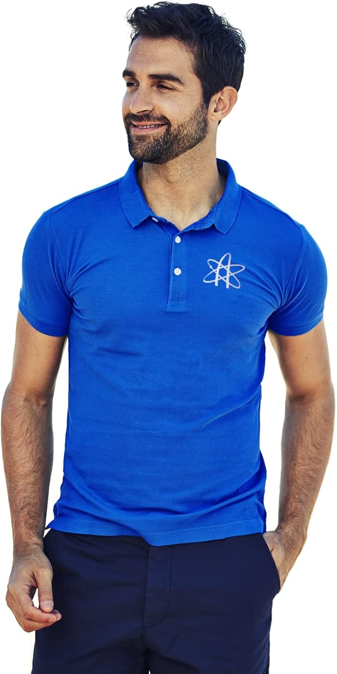 evolvefish atom symbol 刺绣男士 141.75 g blend-tek polo 衫