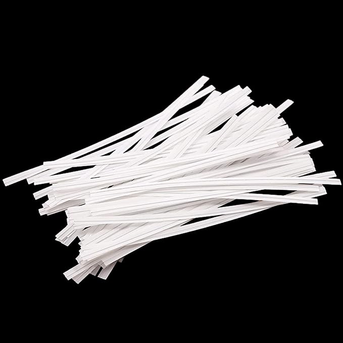 longdex 扭结 200 件 6 英寸/150 毫米牛皮纸线扎带 层压纸缠绕带