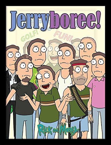 pyramid international rick and morty (jerryboree) - 带框印刷纪念