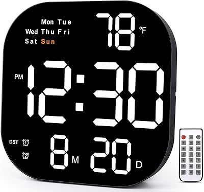 szelam 数字挂钟大显示屏,10.