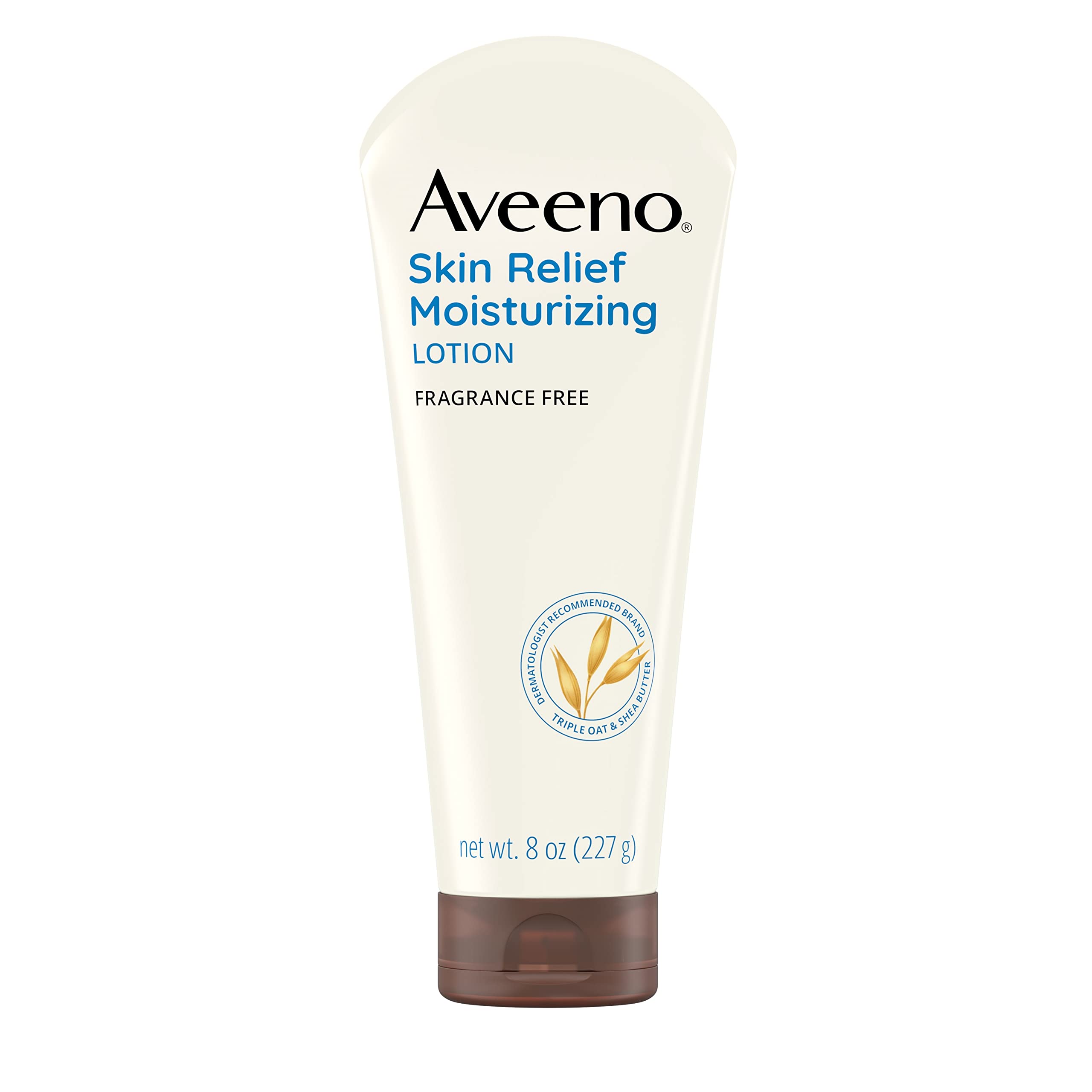 Aveeno Soothing Sensitive Skin 4-Hour Moisturizing Lotion with natural shea Butter and Triple Oat Complex Fragrances Free for dry, itchy skin, 8fl oz / 7g