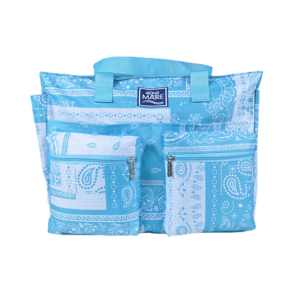 Aqua di Mare Ladies 22823 Turquoise Beach Bag, Blue * ()