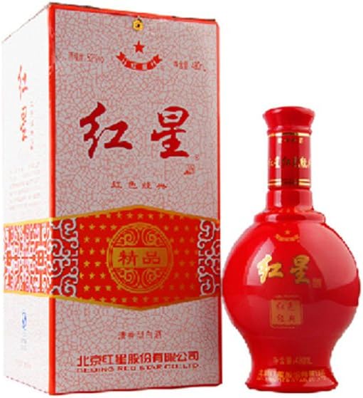 红星 白酒 北京红星二锅头52度480ml红色经典精品高度白酒