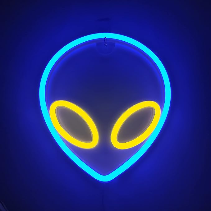eyejoy 外星人霓虹灯 led 霓虹灯 usb 或电池供电 夜灯 适用于墙壁