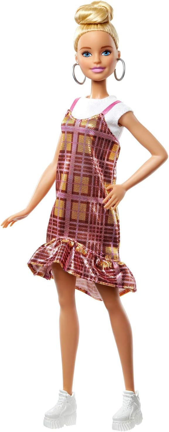 barbie fashionistas 芭比时尚达人娃娃 #142 带金发上发粉红色和金色