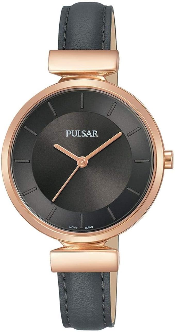 pulsar 女士模拟石英手表不锈钢表带 ph8420x1