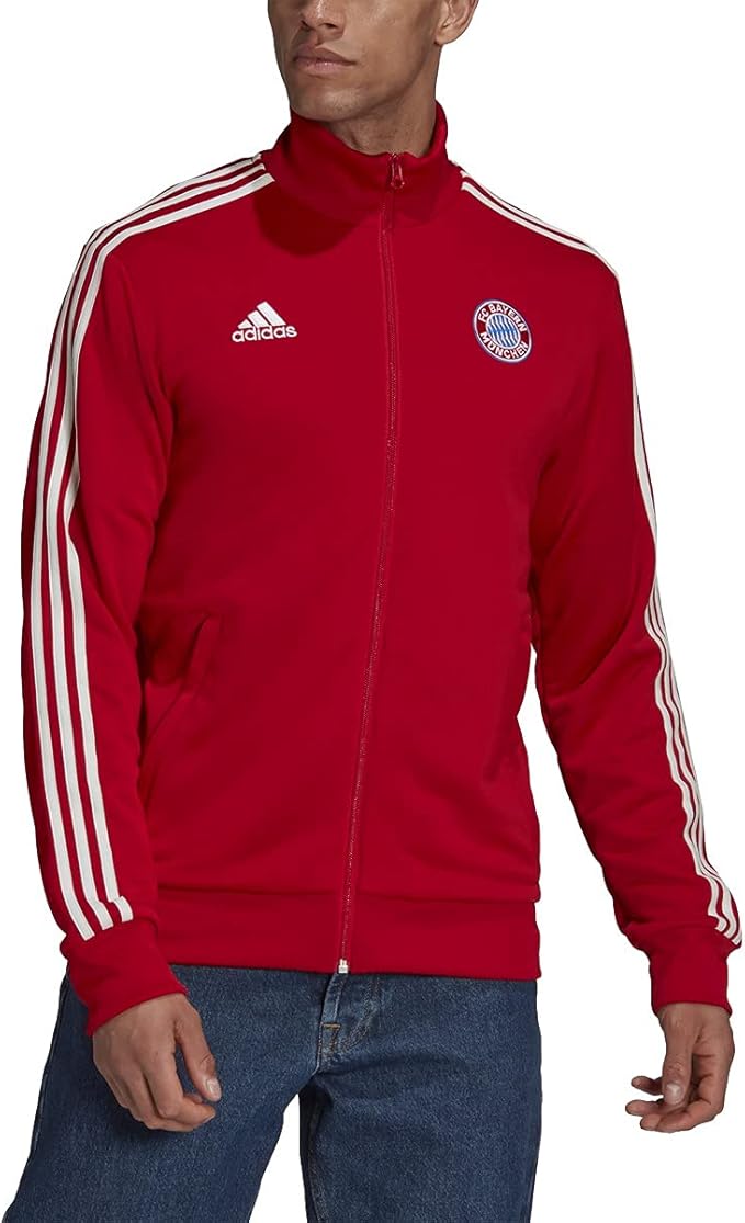 2021-22 3 条纹运动上衣 fcb 正红色 x-large 【adidas 阿迪达斯】