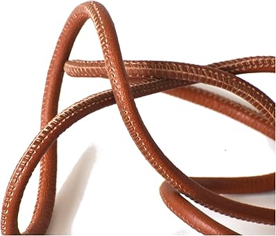 5 毫米棕褐色软羊革缝合皮革绳 10 米线轴