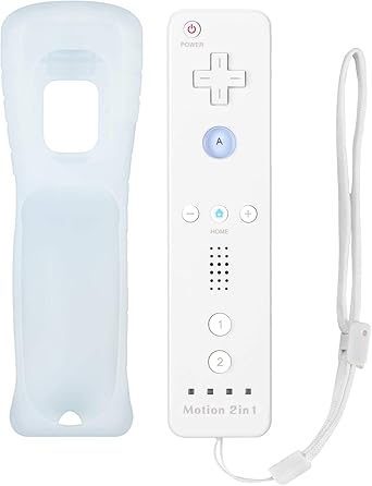Wii 遥控器 无线游戏wii 遥控器 带motion Plus 适用于nintendo Wii 和wii U 带硅胶外壳和腕带 白色 Motion 2 合1 亚马逊中国 影视