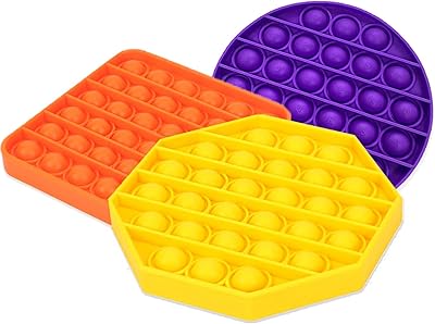 pop it push 泡泡公仔感官玩具 - 3 件装 | 儿童硅胶趣味游戏玩具 - *