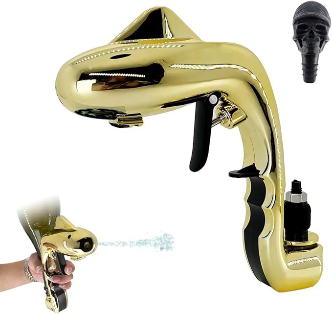 香槟枪射击/啤酒喷枪/海豚形状酒精枪适用于派对/酒吧/俱乐部/生日