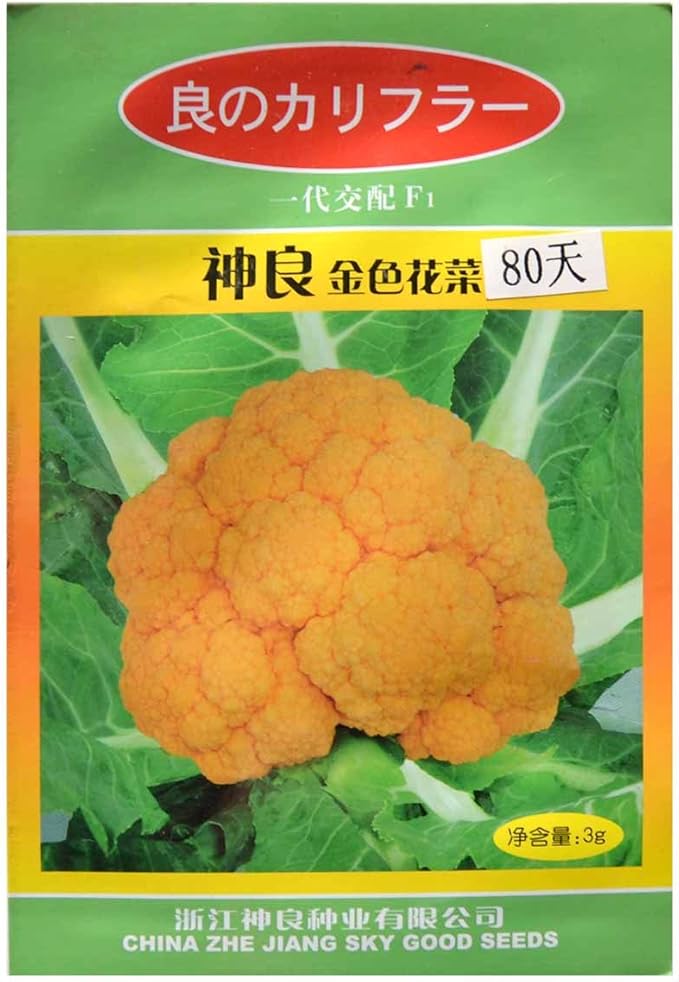 津沽园艺神良系列金色花菜花椰菜菜花进口蔬菜种子阳台种菜新品种可生食1包 家居 亚马逊中国