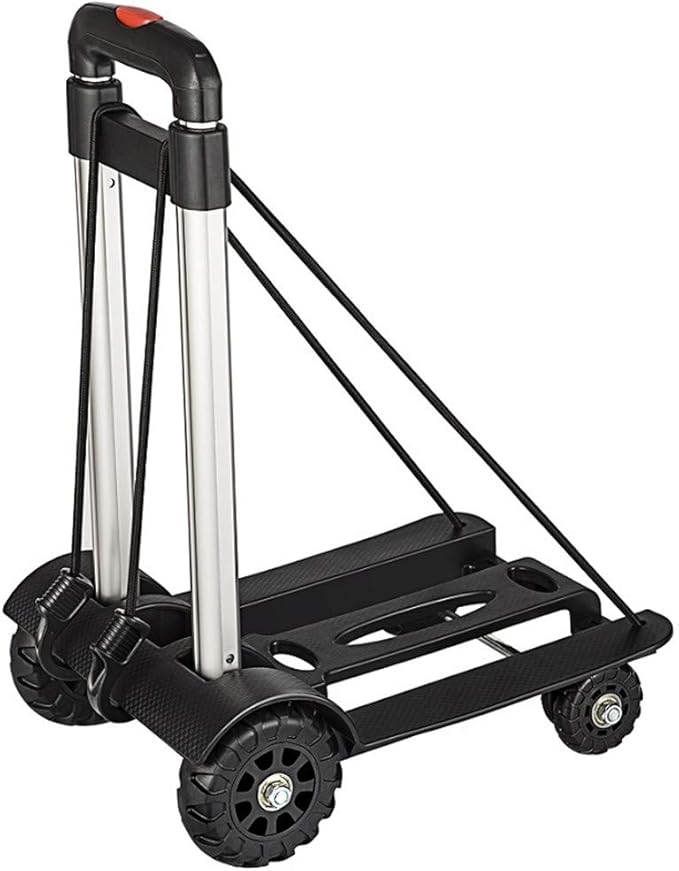 110 磅 容量 4 轮 便携式实用移动购物车 折叠手推车 可调节轻便 适合