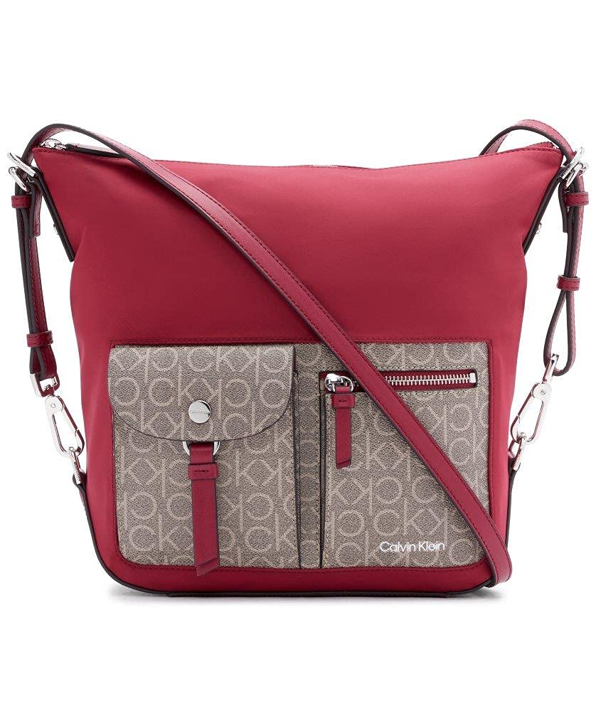 Calvin Klein Rossa Novelty Backpack for women, Port/Black/Fawn, One Size