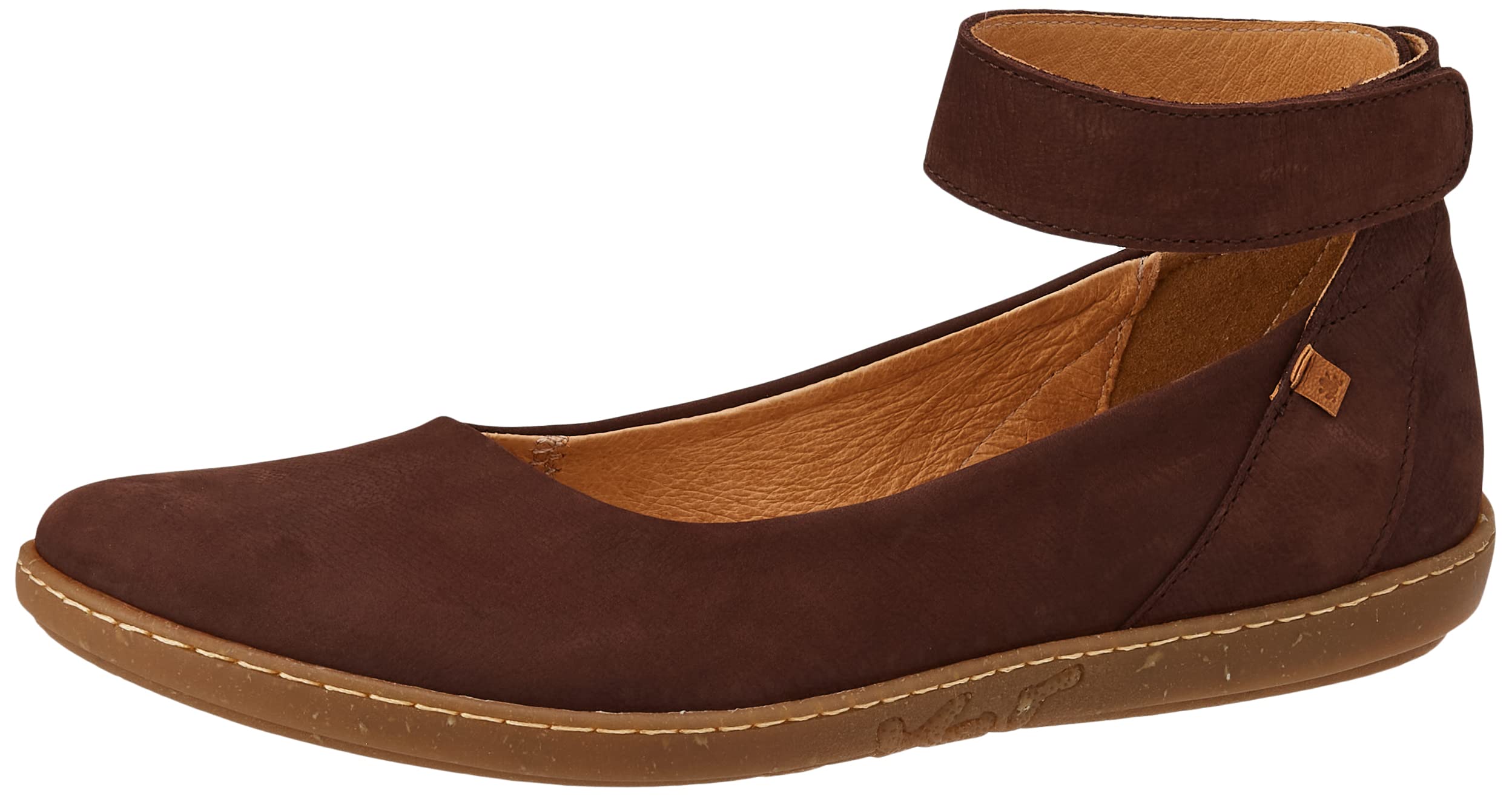 El Naturalista Ladies N5229 Pleasant brown/Coral Mary Jane shoes