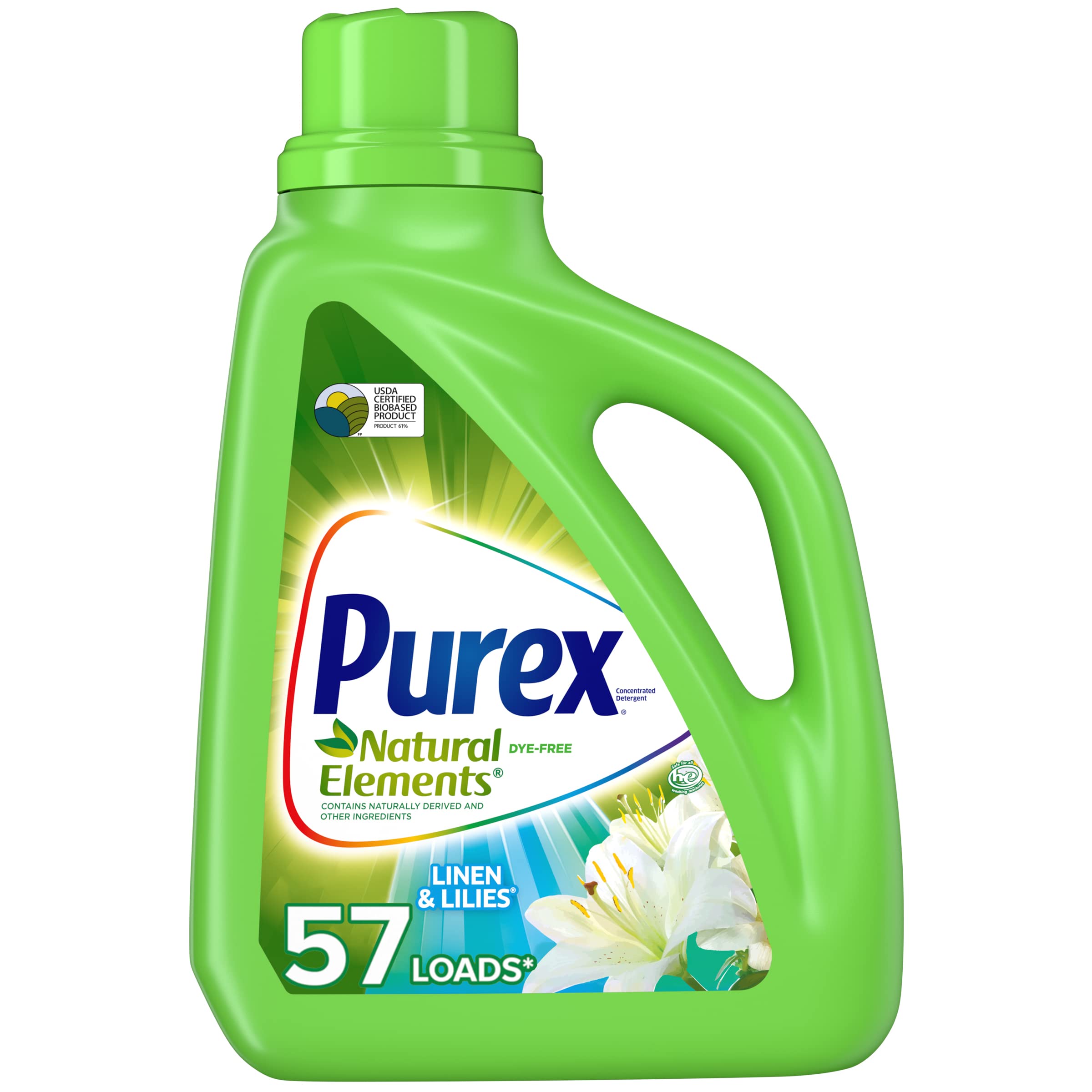 Purex Natural Elements Laundry Detergent Linen and lilies 75 oz (50 servings)