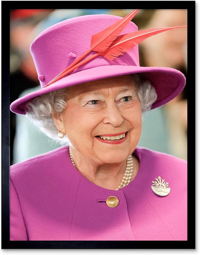 rouse portrait 女王伊丽莎白二世英格兰照片艺术印刷品带框海报墙饰