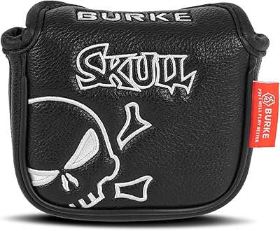 burke 高尔夫球杆套 - 骷髅槌刀片高尔夫推杆套带磁扣,高尔夫头套适用