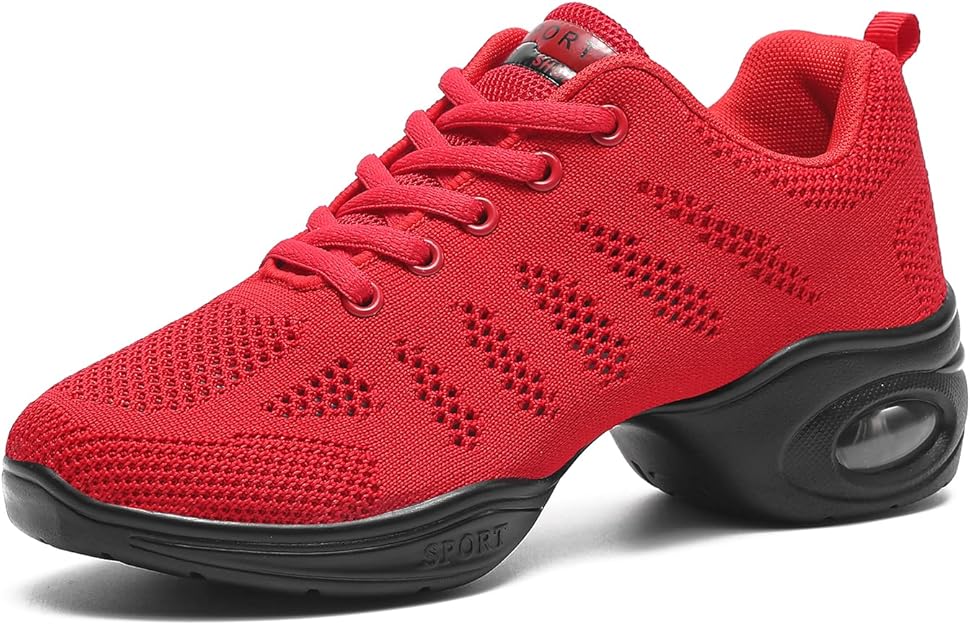 舞鞋女式尖头鞋运动爵士鞋女孩透气气垫运动鞋女士分体式鞋底运动步行