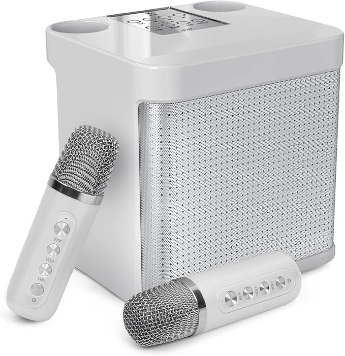 kareokee 成人蓝牙无线麦克风 带2个麦克风的儿童卡拉 ok 机,便携式