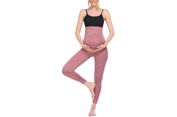 ekouaer 女式孕妇运动服孕妇紧身裤孕妇肚皮瑜伽裤哺乳裤,s-xxl 码