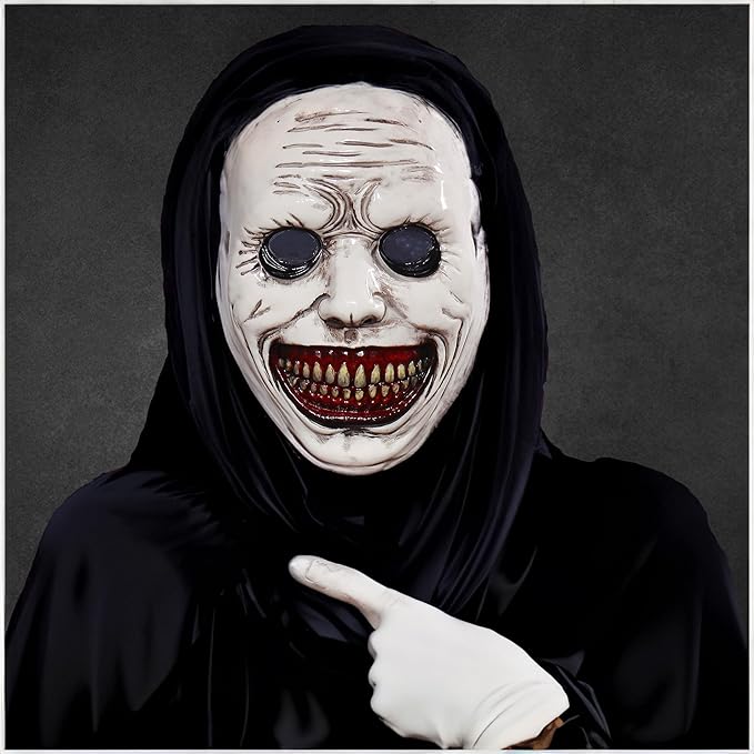 gmudenrayca 万圣节恐怖幽灵魔鬼僵尸微笑恶魔逼真恐怖面具