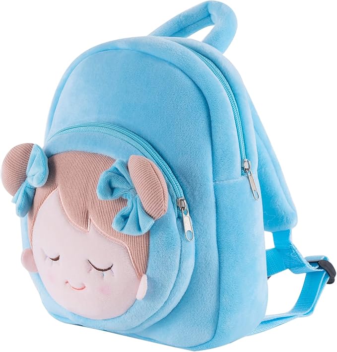 柔软毛绒包迷你旅行背包,带可调节胸带,适合 1-7 岁儿童