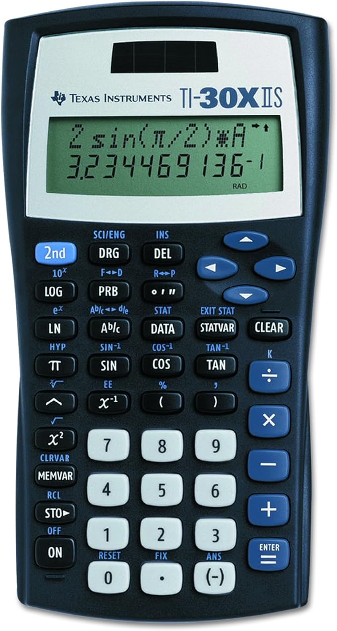 texas instruments 德州仪器 ti-30xiis 科学计算器,黑色 蓝色