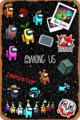 libalght among us 游戏海报锡标志复古墙壁艺术装饰金属海报 20.
