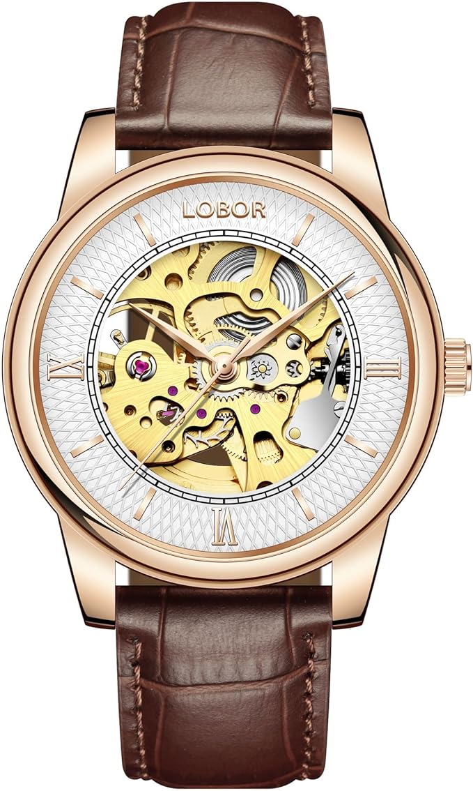 lobor 中性款 40mm 骷髅自动手表不锈钢表壳机械手表