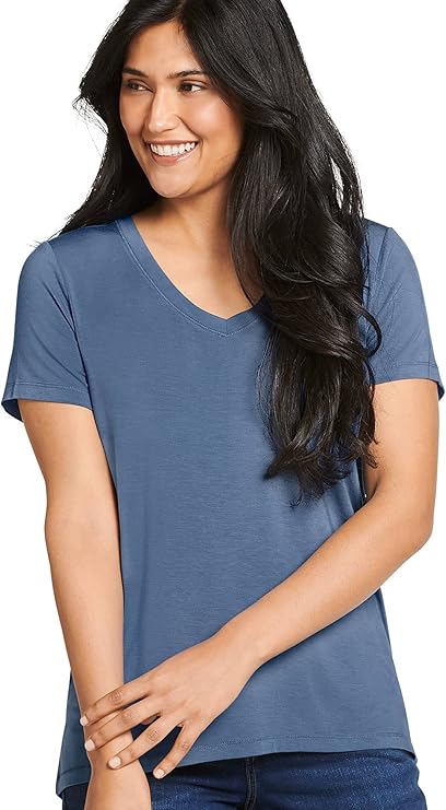 jockey 女式上衣 ecocomfort 莫代尔 v 领 t 恤