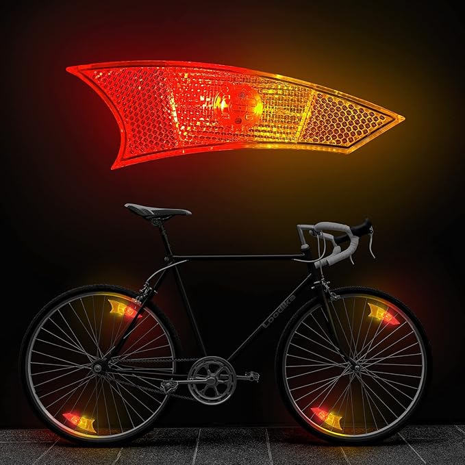 didfhvf led 自行车轮灯,2 件装自行车车轮轮胎辐条灯,防水自行车折射