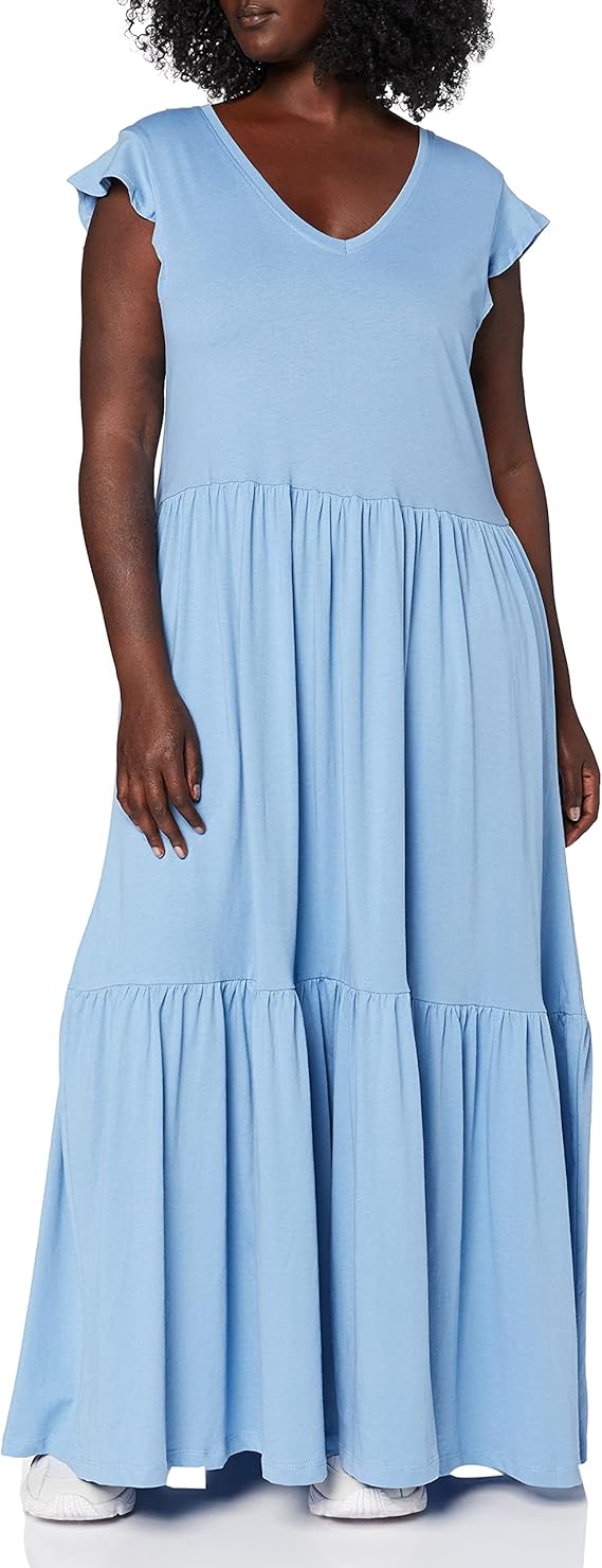 only 女式 onlmay life s/s 褶边小腿裙 jrs