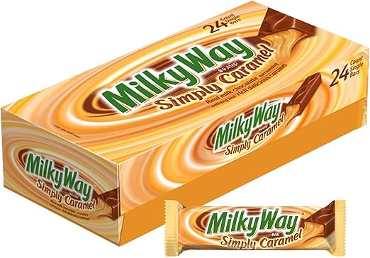 Milky Way 简单的焦糖牛奶巧克力糖每个54 053克一盒679 2克 亚马逊中国 食品