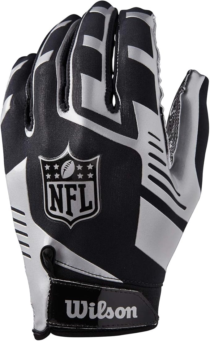 wilson nfl 弹性贴合接收者手套美国足球