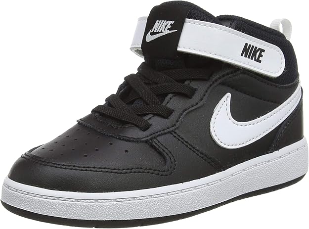 nike 耐克 中性款 婴儿 court borough mid 2 (tdv) 篮球鞋, 黑色