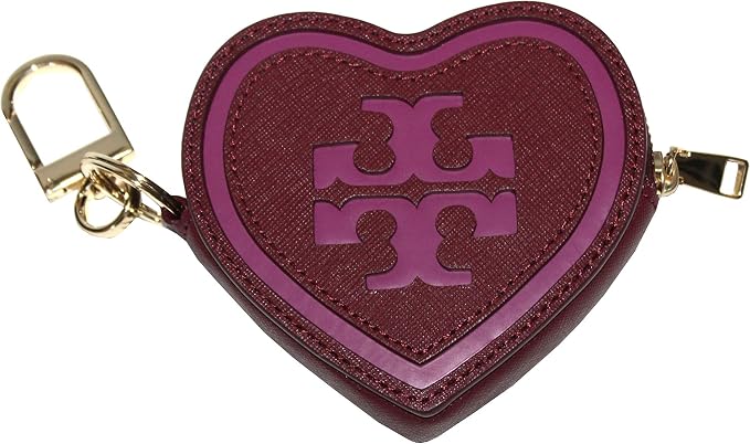 tory burch 标志心形零钱袋钥匙扣钱包