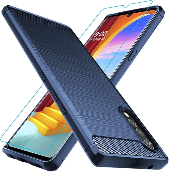 osophter lg 天鹅绒手机壳,lg g900um 手机壳带屏幕保护膜减震弹性