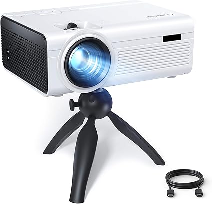 Crosstour 投影机 迷你led 视频投影仪家庭影院支持1080p 55 000 小时灯寿命 与hdmi Usb Sd 卡 Vga Av 和智能手机 小家电 亚马逊中国