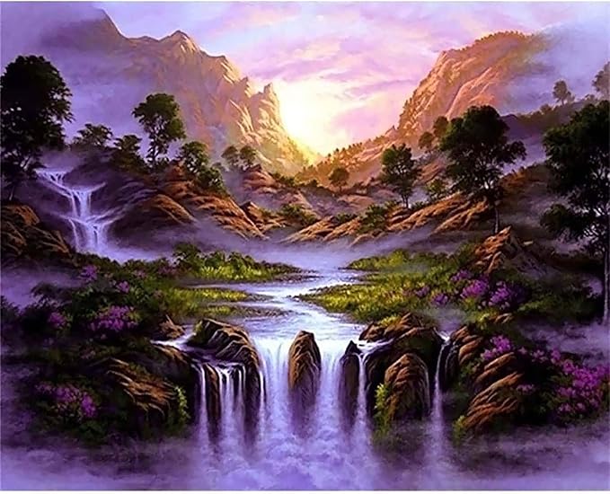 kaliosy 5d 钻石绘画景观风景 数字套件 适用于钻石艺术绘画 供应