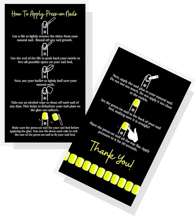 按压式*应用说明卡 | 50 张 | 2x3.5 英寸(约 5.1x8.