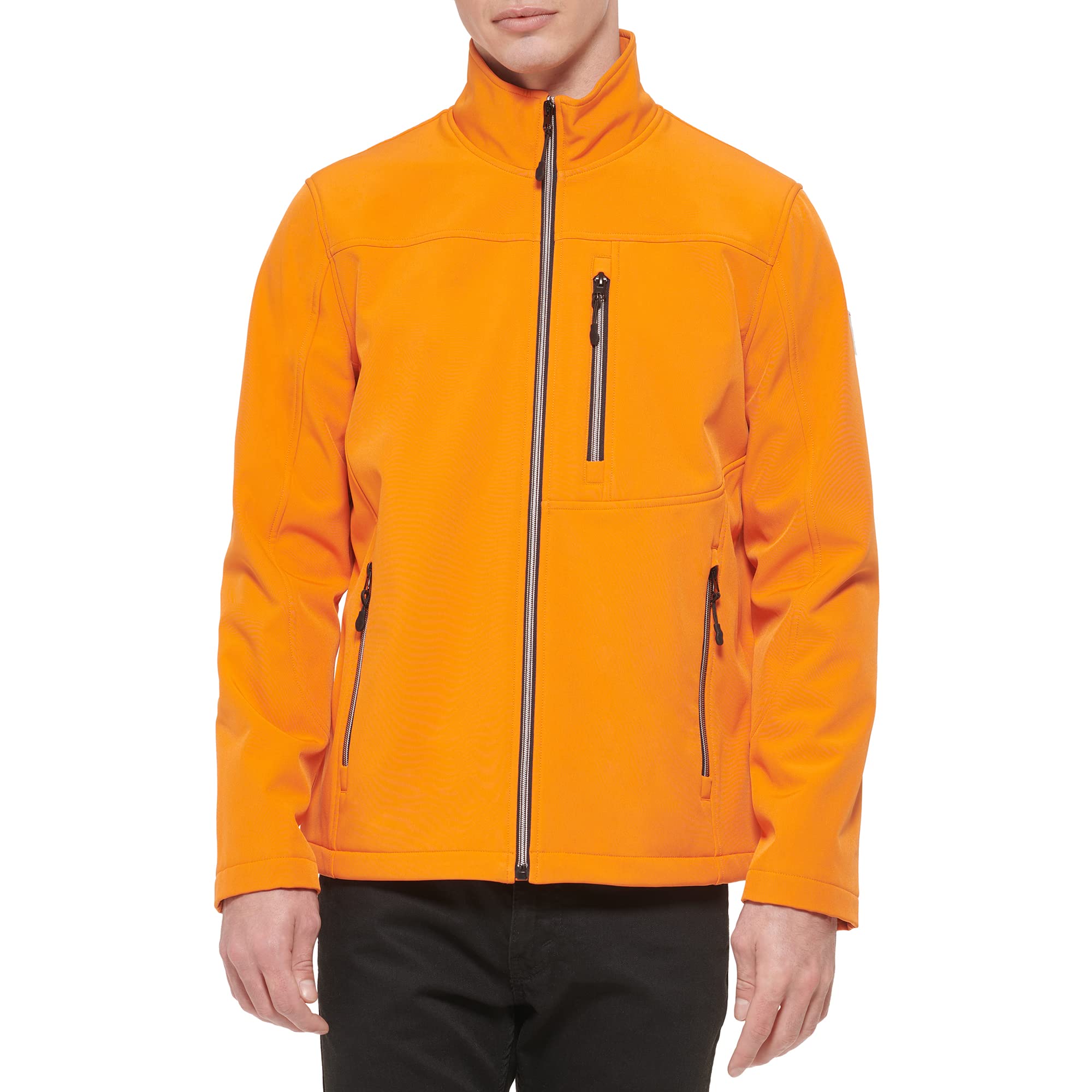 GUESS Men's soft shell long sleeve 1 breast pocket jacket