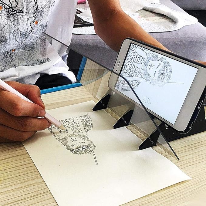 simlug 绘图投影仪,光学绘图投影仪描摹板 diy 素描绘画桌面工具