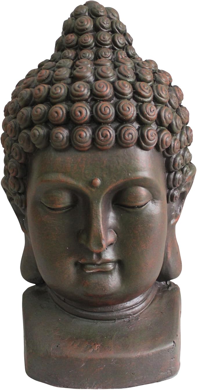 homea 5dej1316ch design buddha head 雕像 - 50 x 29 x 28 cm 棕色